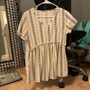 Blue and White shirt